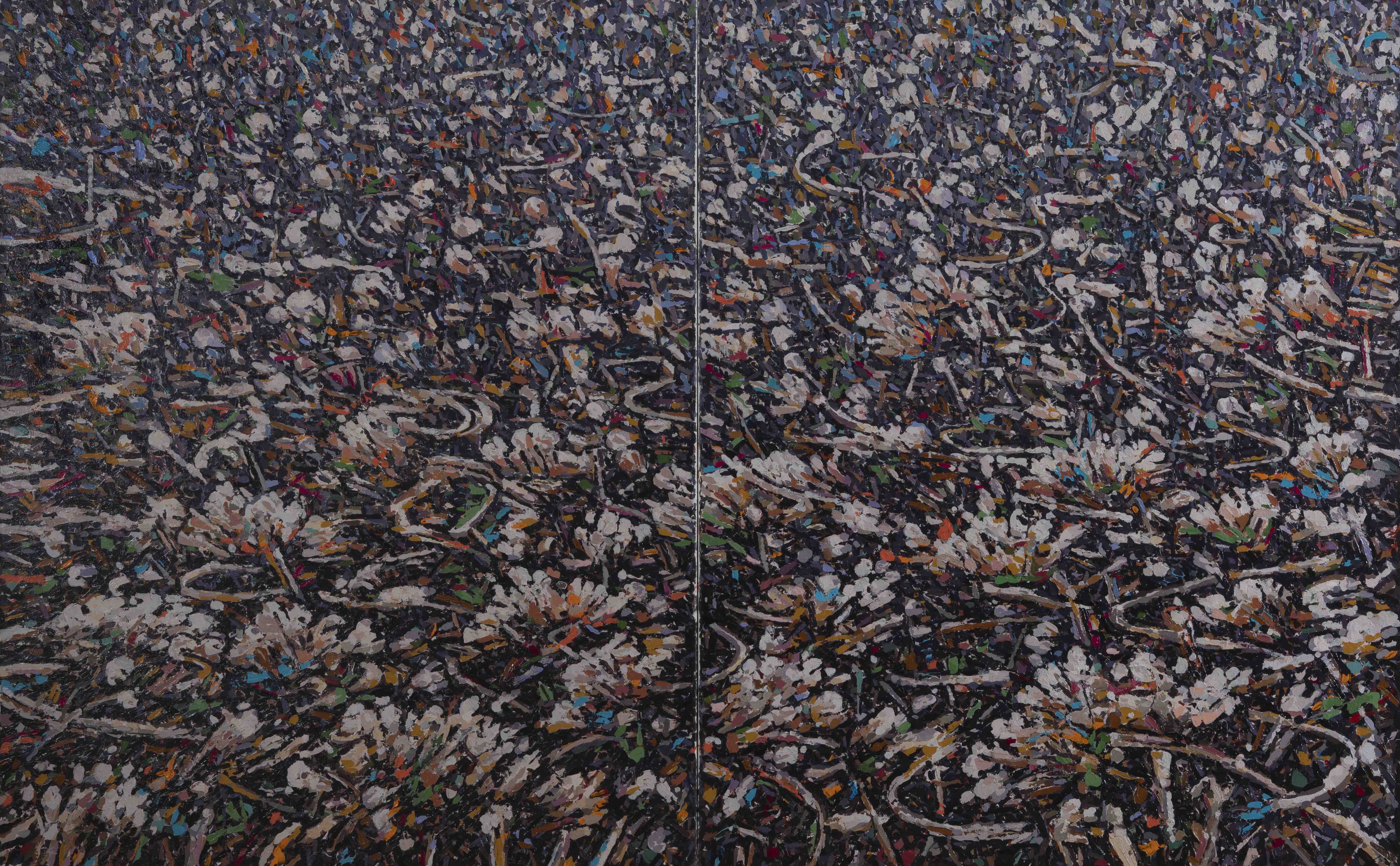 Peykerun-1,Tuvalüzeri akrilboya, dypthicon,150x250 cm,2012, jpg